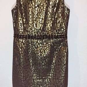 Kasper Metallic Animal Print Dress